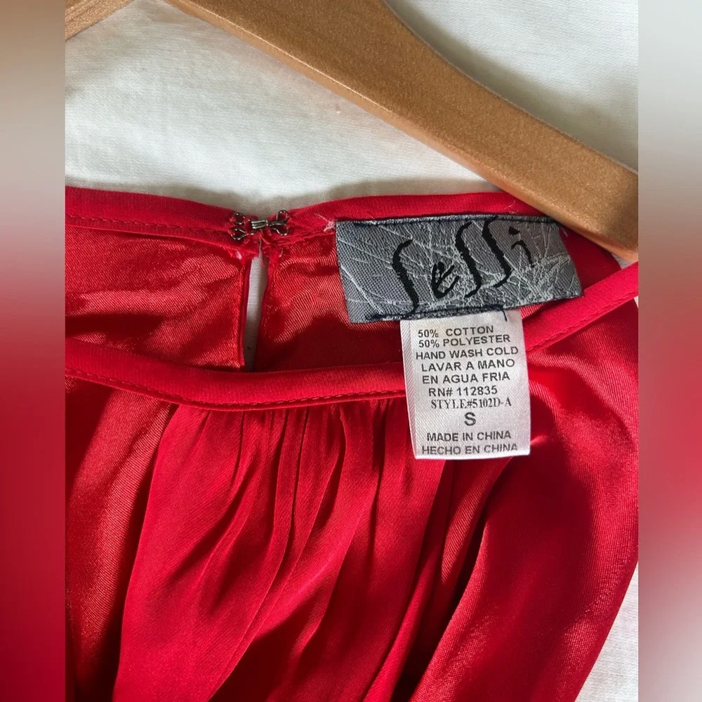 NWT Sessi Elegant Ruby Red Cocktail Dress- Sz S - Picture 10 of 10